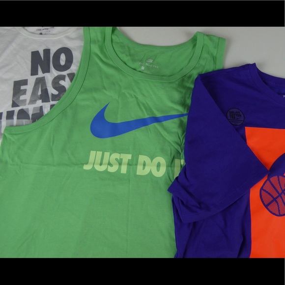 Nike Shirts Nike Athletic Cut Bundle Of 3 Tshirt Tank Top Nwt